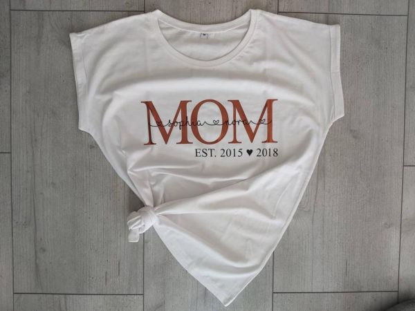 ♥ MOM T-Shirt Mama Kinder Namen personalisiert ♥