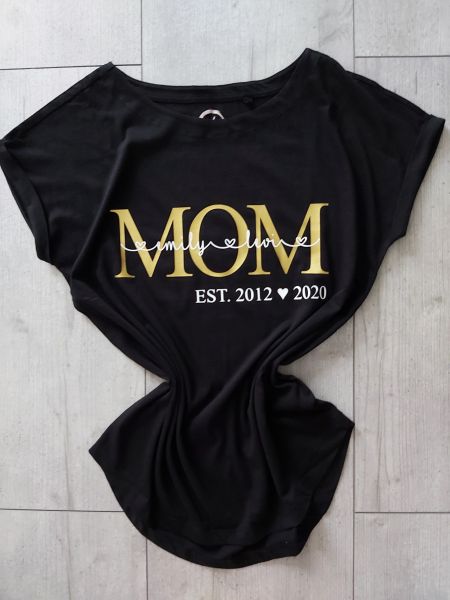 ♥ Bügelbild MOM T-Shirt Kinder Namen personalisiert ♥